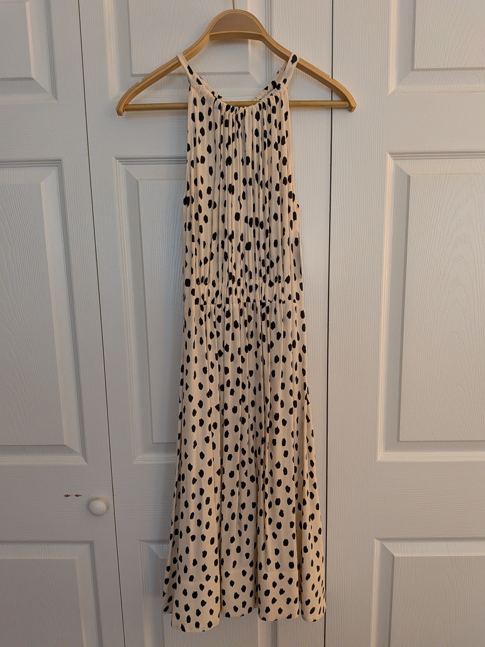 kate spade Cream Maxi Dress with Black Polka Dot Print